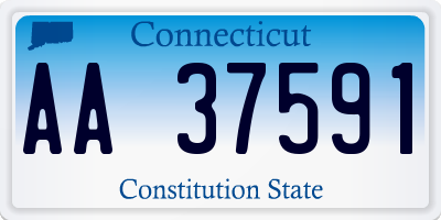 CT license plate AA37591