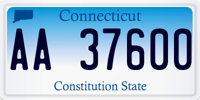 CT license plate AA37600