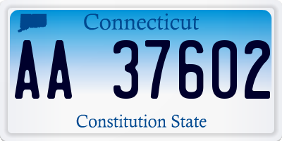 CT license plate AA37602