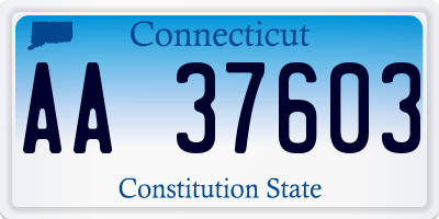 CT license plate AA37603
