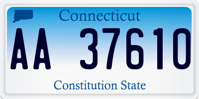 CT license plate AA37610