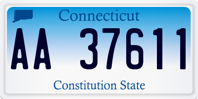 CT license plate AA37611