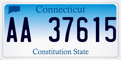 CT license plate AA37615