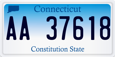 CT license plate AA37618
