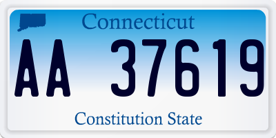 CT license plate AA37619
