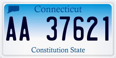 CT license plate AA37621