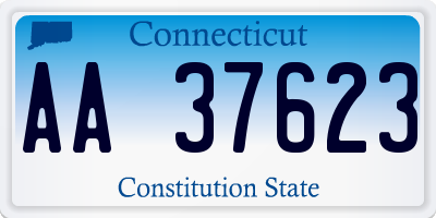 CT license plate AA37623