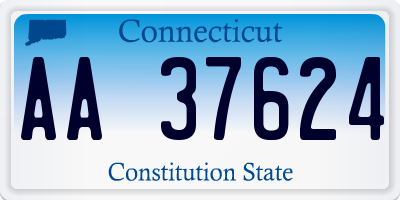 CT license plate AA37624