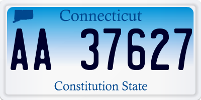 CT license plate AA37627