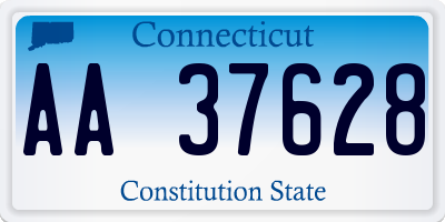 CT license plate AA37628