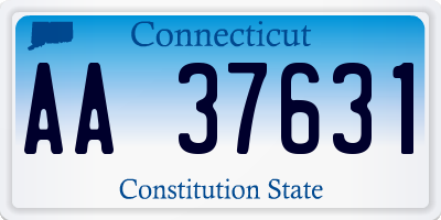 CT license plate AA37631