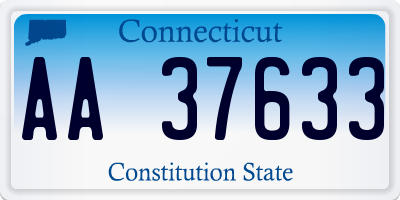 CT license plate AA37633