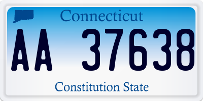 CT license plate AA37638