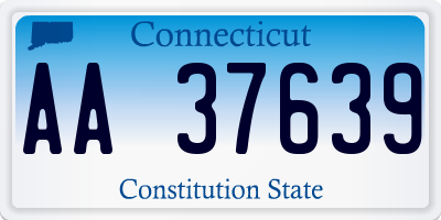 CT license plate AA37639