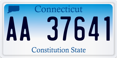 CT license plate AA37641