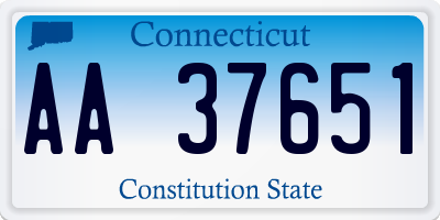 CT license plate AA37651