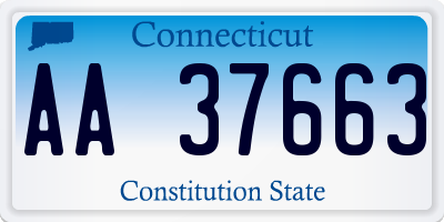CT license plate AA37663