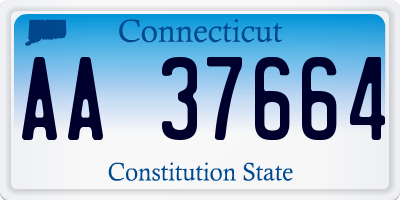 CT license plate AA37664