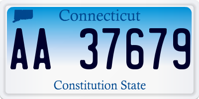 CT license plate AA37679