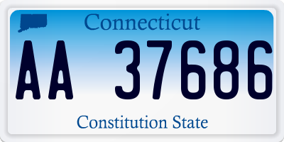 CT license plate AA37686