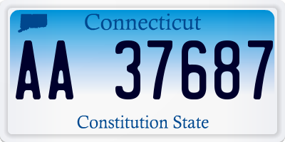 CT license plate AA37687