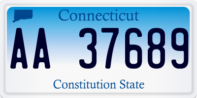 CT license plate AA37689