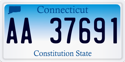 CT license plate AA37691
