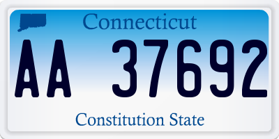 CT license plate AA37692
