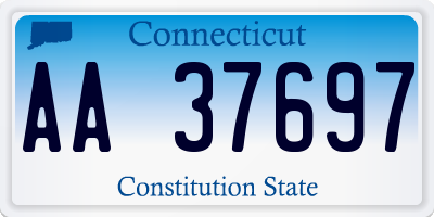 CT license plate AA37697