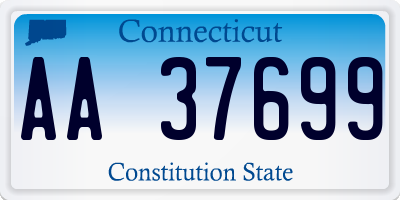 CT license plate AA37699