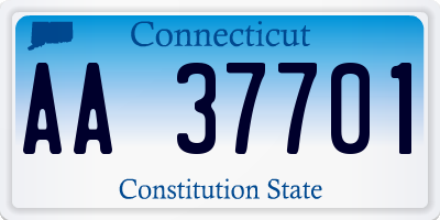 CT license plate AA37701