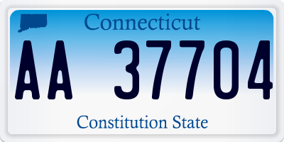 CT license plate AA37704