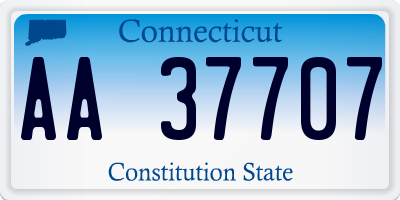 CT license plate AA37707