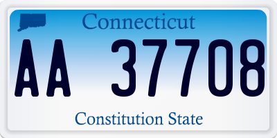 CT license plate AA37708
