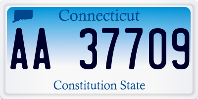 CT license plate AA37709