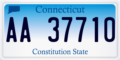 CT license plate AA37710