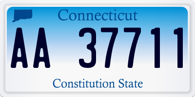 CT license plate AA37711