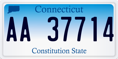 CT license plate AA37714