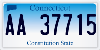 CT license plate AA37715