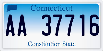 CT license plate AA37716