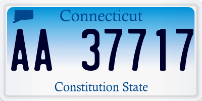 CT license plate AA37717