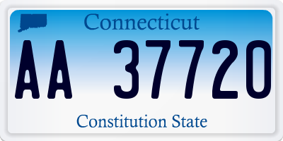 CT license plate AA37720