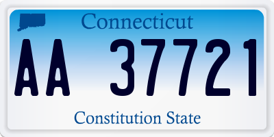 CT license plate AA37721