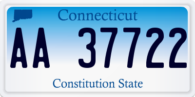 CT license plate AA37722