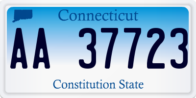 CT license plate AA37723