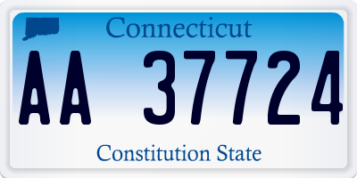 CT license plate AA37724