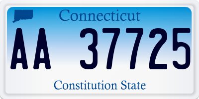 CT license plate AA37725