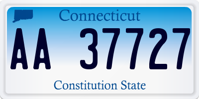 CT license plate AA37727