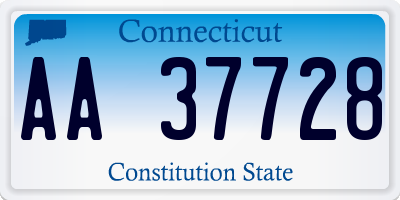 CT license plate AA37728