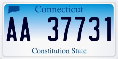 CT license plate AA37731